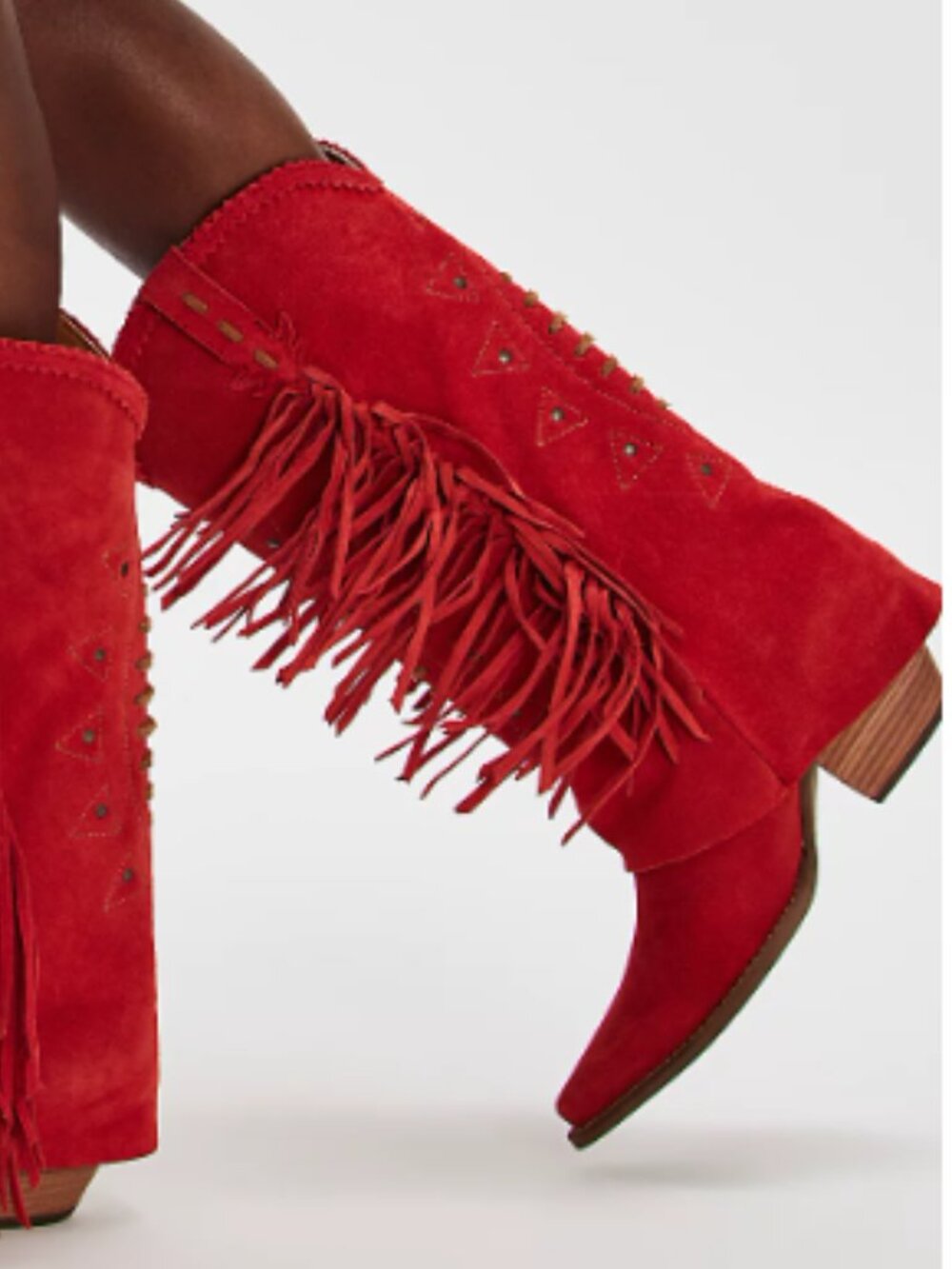 DINGO Suede Spirit Trail Fringe Boots 10T5269 NEW in box Made In Mexico - Picture 4 of 13